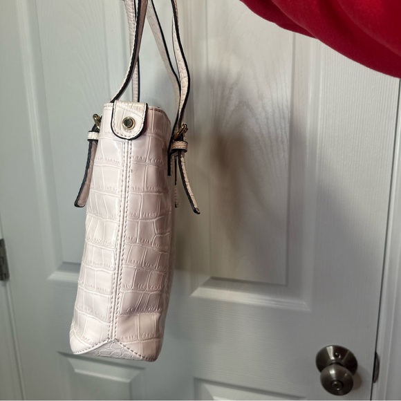 Anne Klein Crocodile-Embossed Tote Bag Light Pink - Picture 8 of 9